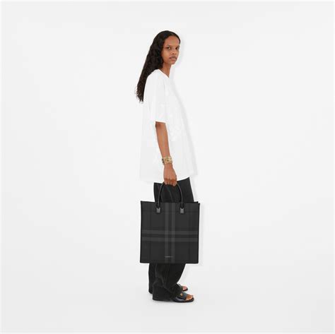 Slim Vertical Denny Tote in Charcoal 